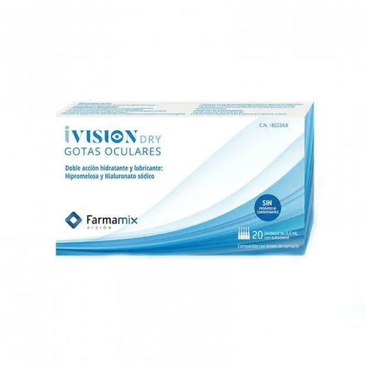 Ivision Trockene Augentropfen, 20 Einzeldosen