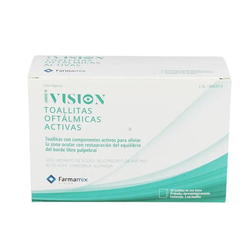 Ivision Active Ophthalmic Wipes, 20 Einheiten