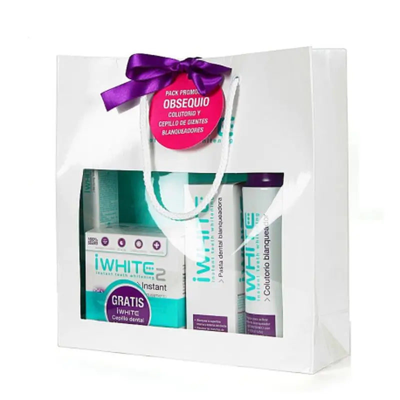 Iwhite Supreme Pack Kit + Zahnpasta + Mundspülung Gratis, 10 Formen + 75 ml + 500 ml