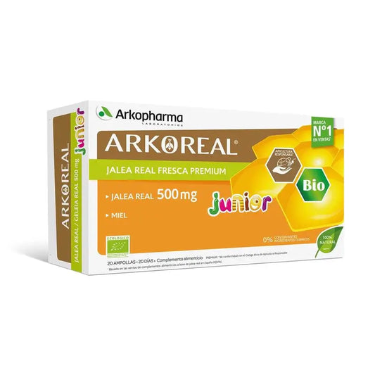 Arkoreal Royal Jelly 500mg Bio Junior 20 Ampoules Arkopharma