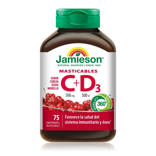 Jamieson Vitamin C+ D3 500Mg 500Ui , 75 Kautabletten