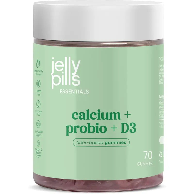 Jelly Pills Calcium+D3+K2+Propbio Erdbeere, 70 Stück