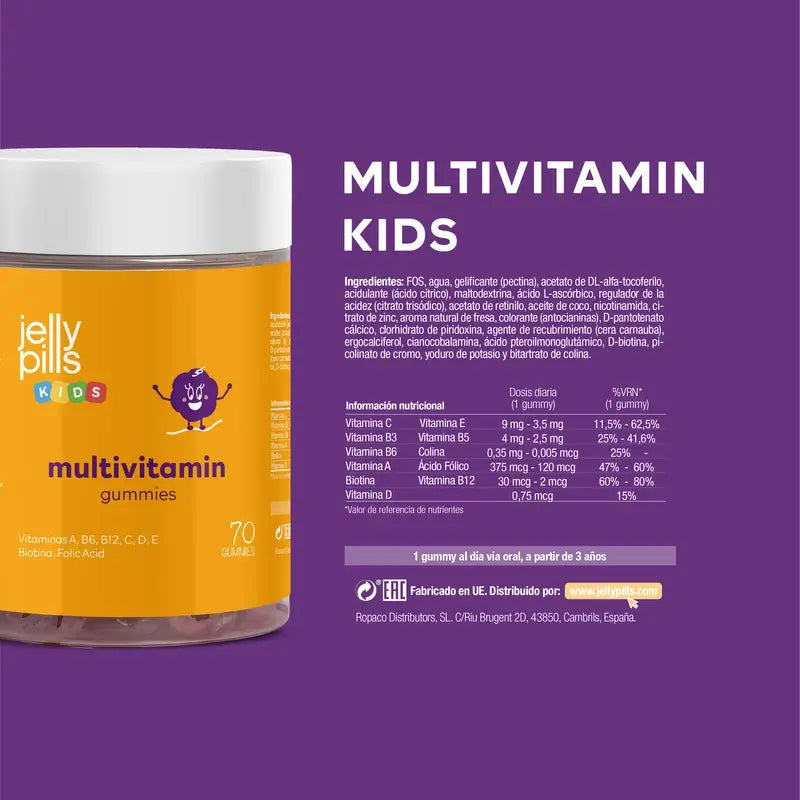 Jelly Pills Multivitamin-Kinder, 70 Gummibärchen