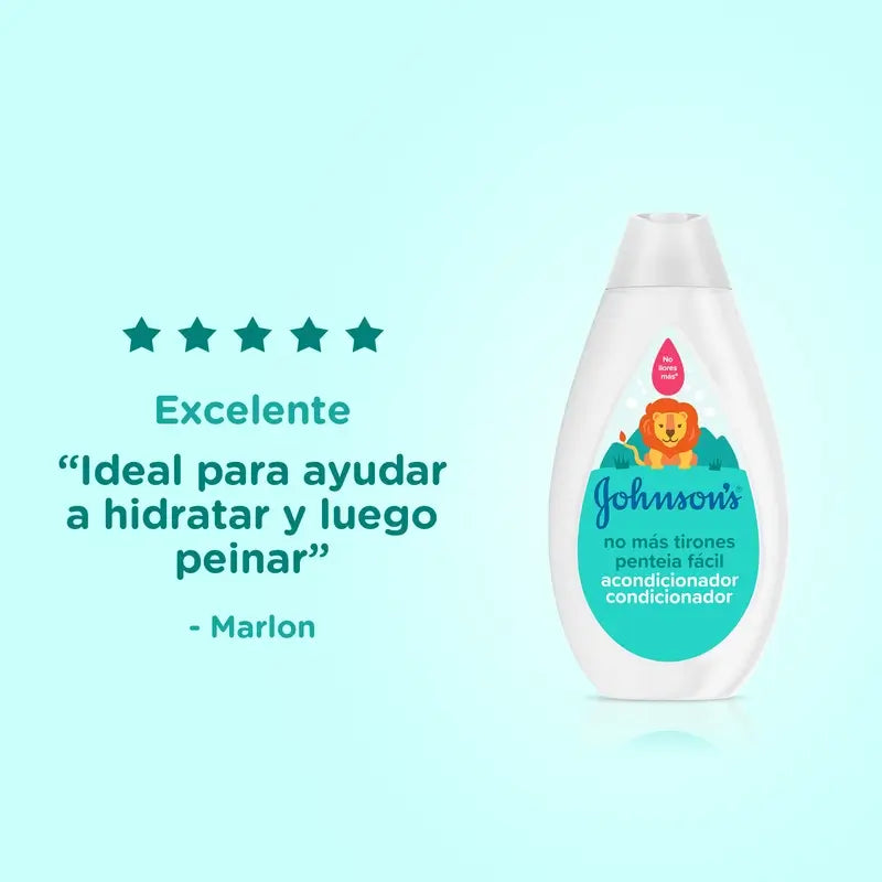 Johnson's Baby Detangling Conditioner, langes oder lockiges Haar, reißfrei, hypoallergen, 500 ml