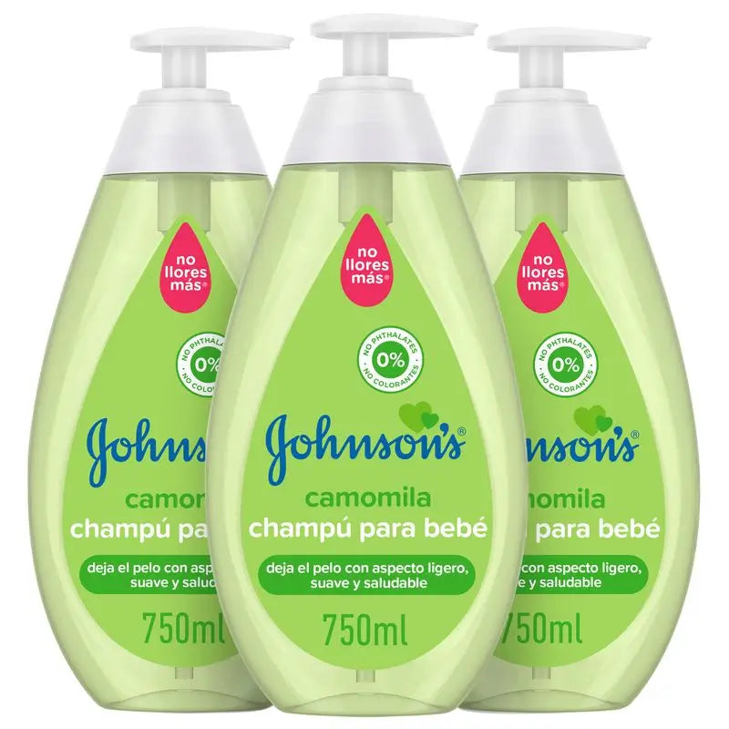Johnson's Baby Kamille Shampoo, tägliche Anwendung, reinigt und beruhigt, sulfatfrei, für die ganze Familie, 750ml