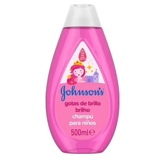 Johnson's Baby Shampoo Glanztropfen für Kinder, mit Arganöl, glänzendes, glattes und seidiges Haar, 500 ml