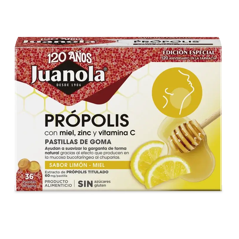 Juanola Propolis Zitronenhonig 72Gr, 36 Einheiten