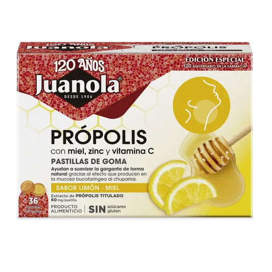 Juanola Propolis Zitronenhonig 72Gr, 36 Einheiten