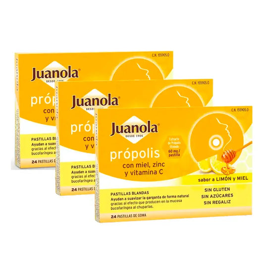 Juanola Propolis-Honig-Zink-Vitamin C, Packung 3 x 24 Tabletten