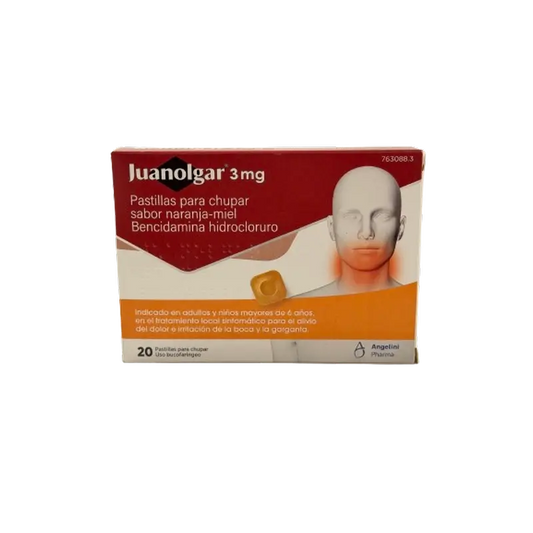 Juanolgar 3 Mg Orange - Honig Geschmack Lutschtablette, 20 Lutschtabletten