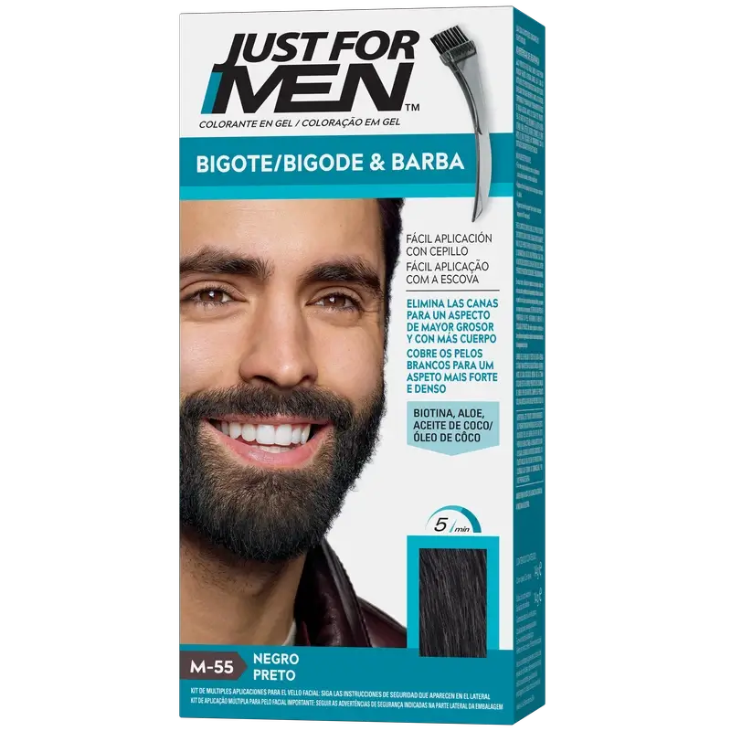 Just For Men Schnurrbart und Bart Schwarz