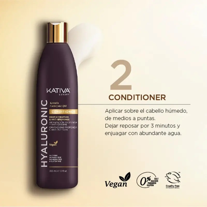 Kativa Hyaluronic Keratin Q10 Pflegespülung, 500 ml