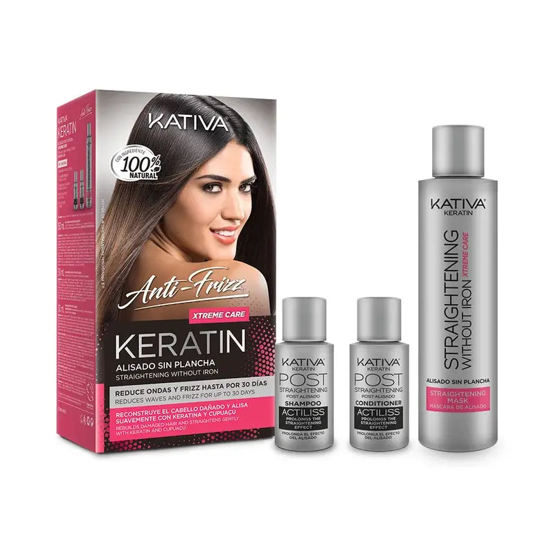 Kativa Keratin Antifrizz Xtreme Care - Glättung ohne Glätteisen, 1 Stk.