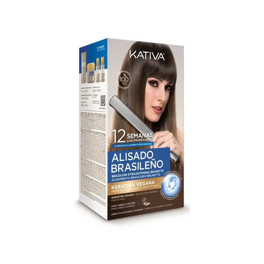 Kativa Brasilianisches Glättungsset Dunkles Haar Veg, 1 Stk.