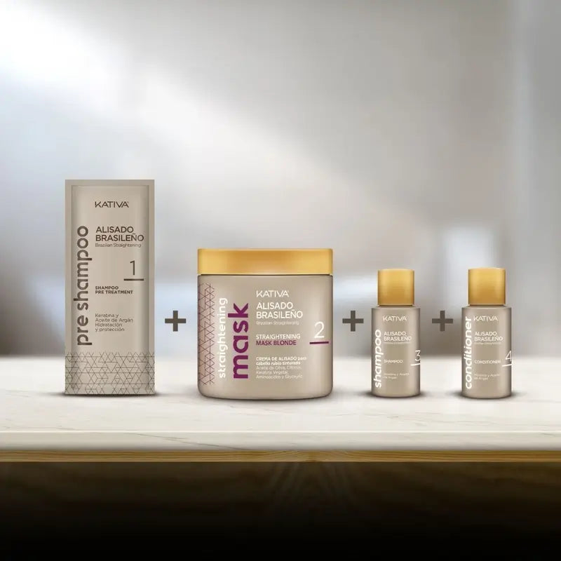 Kativa Brazilian Straightening Kit Blondes Haar Veg, 1 Stk.