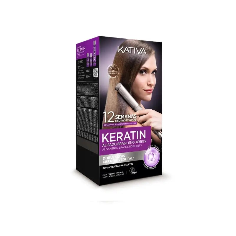 Kativa Keratin Kit Brasilianisches Glätten Express Veg, 1 Stk.