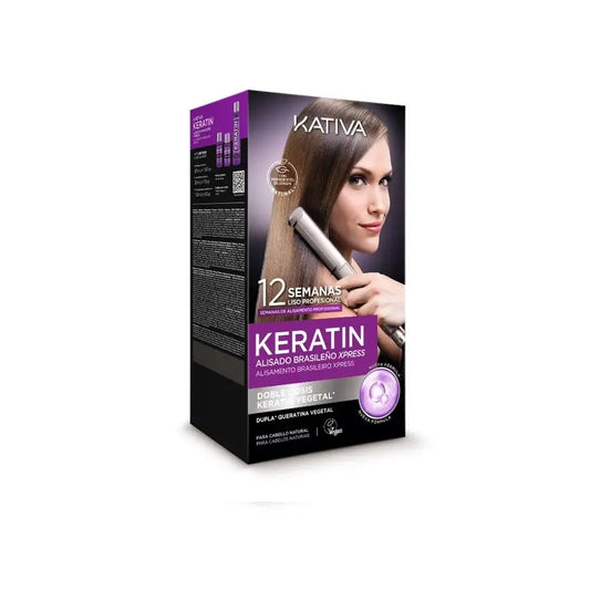 Kativa Keratin Kit Brasilianisches Glätten Express Veg, 1 Stk.