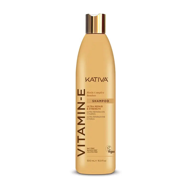 Kativa Vitamin E Biotin Bambus Shampoo, 500 ml