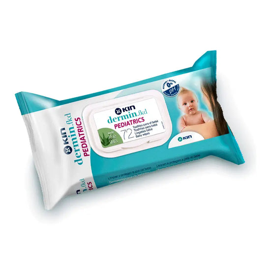 KIN Dermin-Fkd Pediatrics Wipes 72 units