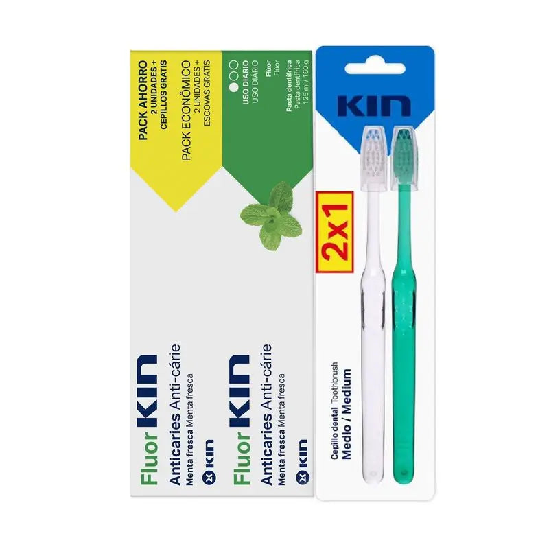 KIN FluorkIN 125 Pack 2 Stück + Medium Pinsel 2X1