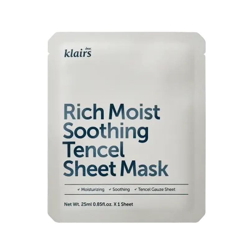 Klairs Rich Moist Soothing Beruhigende Tencel Sheet Mask, 25 ml