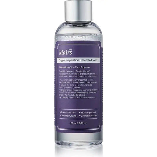 Klairs Geschmeidige Vorbereitung Unparfümiertes Gesichtswasser, 180 ml