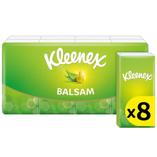 Kleenex Balsam Taschentücher Pocket , 8 Stück.