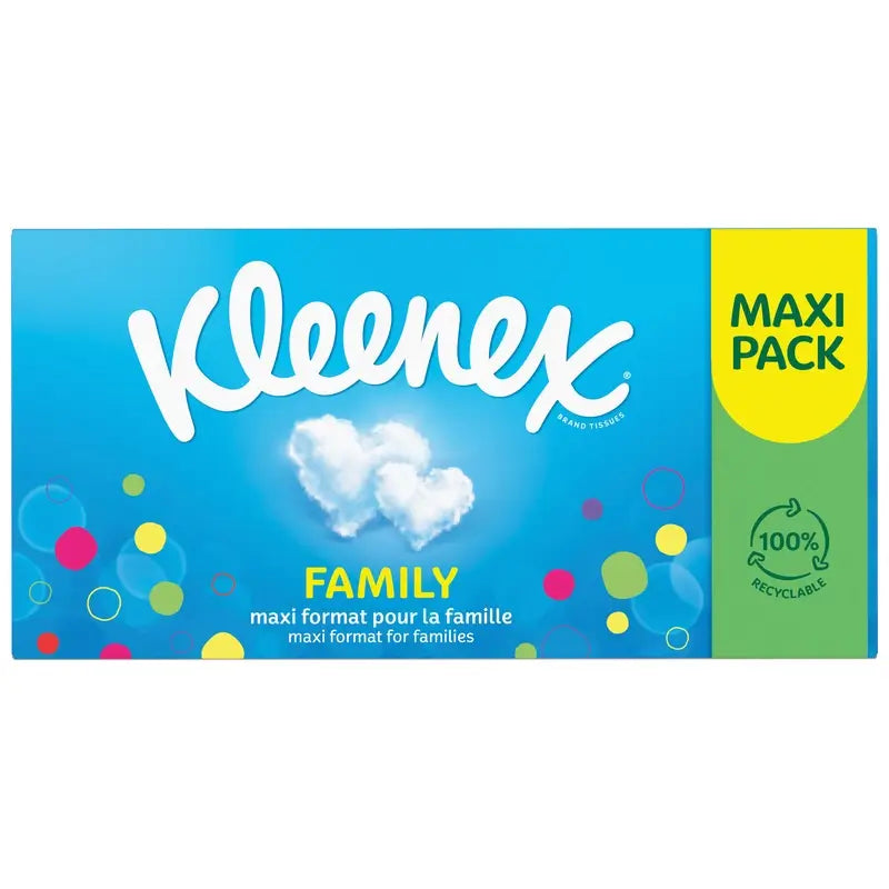 Kleenex Family Gesichtstücher, 128 Stück.