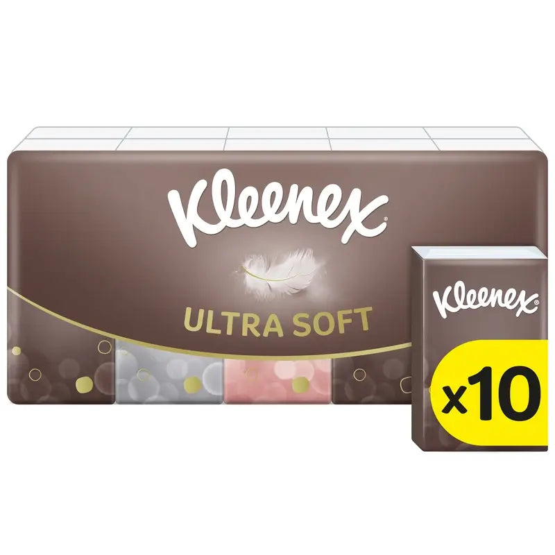 Kleenex Ultrasoft Mini Tissue Pocket, 10 Stück.