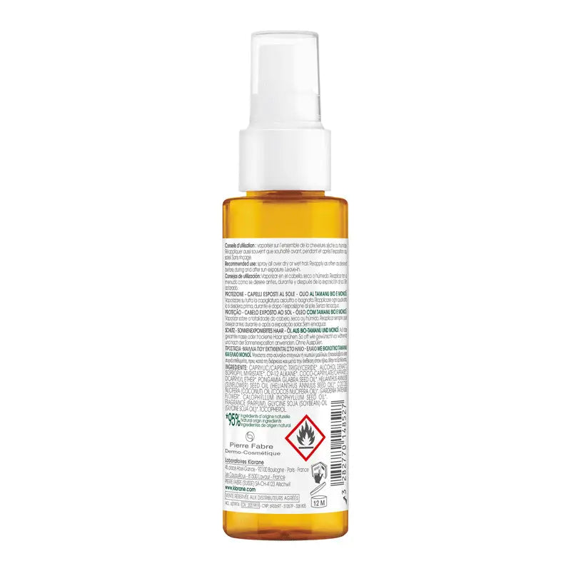 Klorane Bio Tamanu und Monoi Haar Sonnenöl, 100 ml