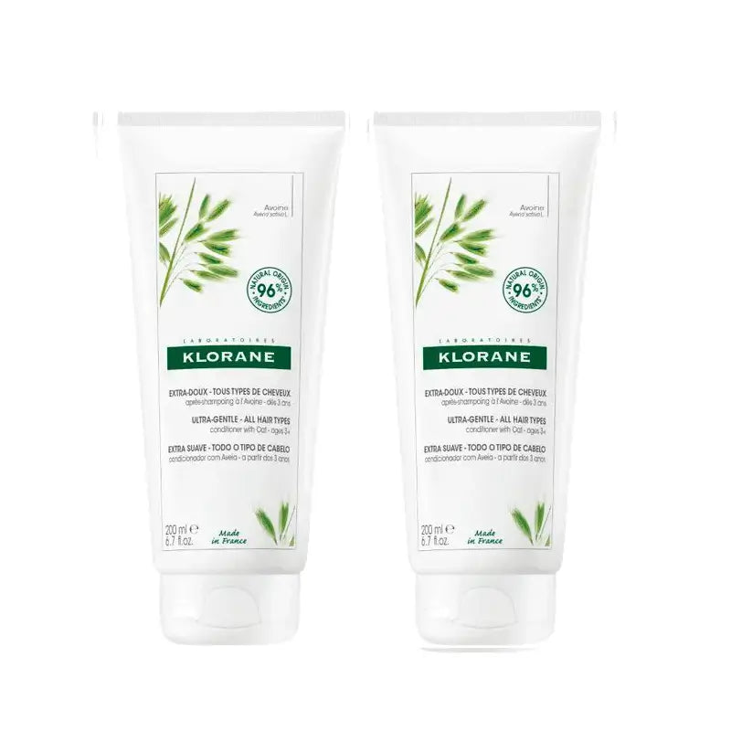 Klorane Hafermilch Balsam nach dem Shampoo, 2X200 Ml