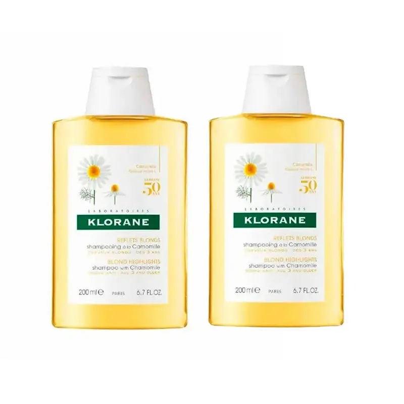 Klorane Kamille Shampoo reinigt und hellt auf, 2X200 Ml