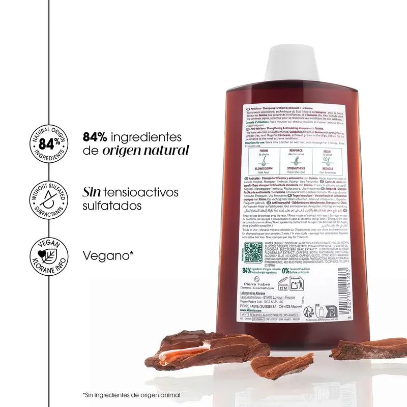 Klorane Bio-Chinin und Edelweiß Shampoo 400 ml