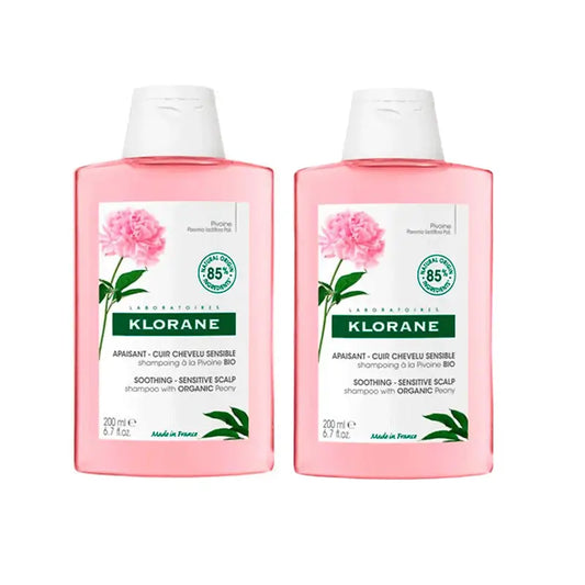 Klorane Pfingstrose Extrakt Beruhigende Shampoo, 2X200 Ml