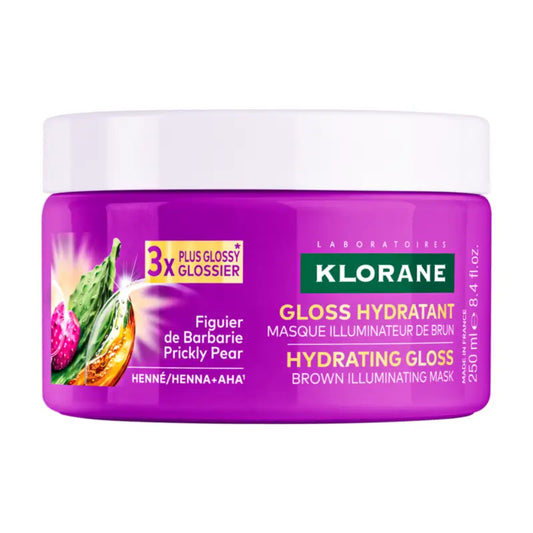 Klorane Gloss Hydratant – Aufhellende Haarmaske für braune Haartöne, 250 ml