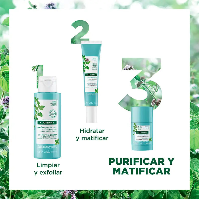 Klorane Bio Aquatische Minze und Tonerde Stick Maske 25g