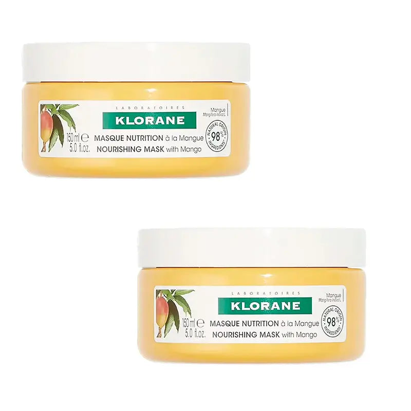 Klorane Mango Pflegende Maske, 2X150 Ml