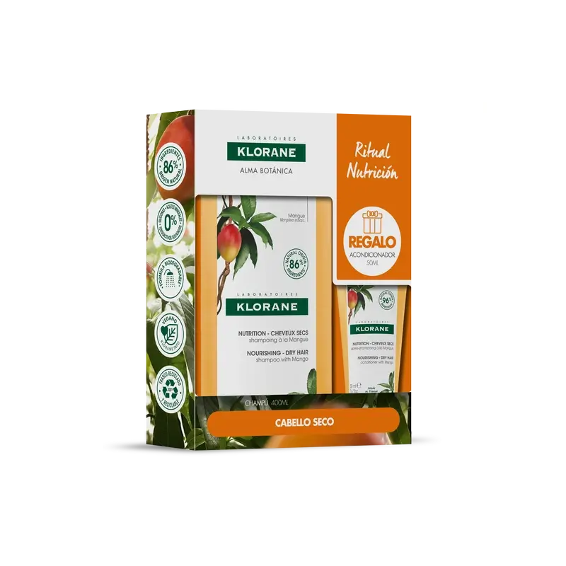 Klorane Pack Mango Shampoo 400Ml + Conditioner 50Ml