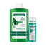 Klorane Pack Bio Brennnessel Talgregulierendes Shampoo 400 ml + Brennnessel & Vitamin E Reinigendes Trockenshampoo 50 ml