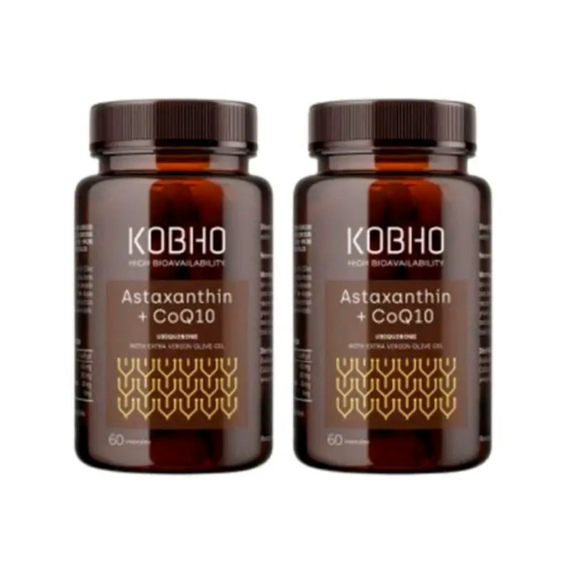 Kobho Labs Duplo Supplement Astaxanthin + Coenzym Q10, 2 x 60 Kapseln
