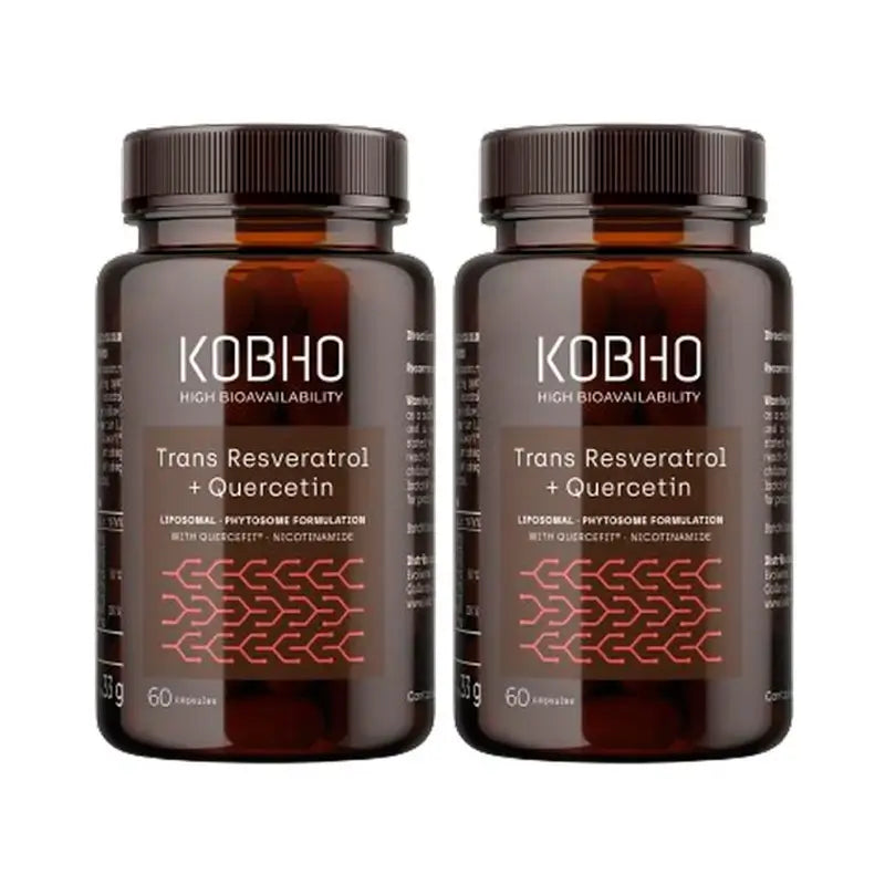 Kobho Labs Duplo Trans Resveratrol + Quercetin Ergänzung, 2 x 3 x 60 Kapseln