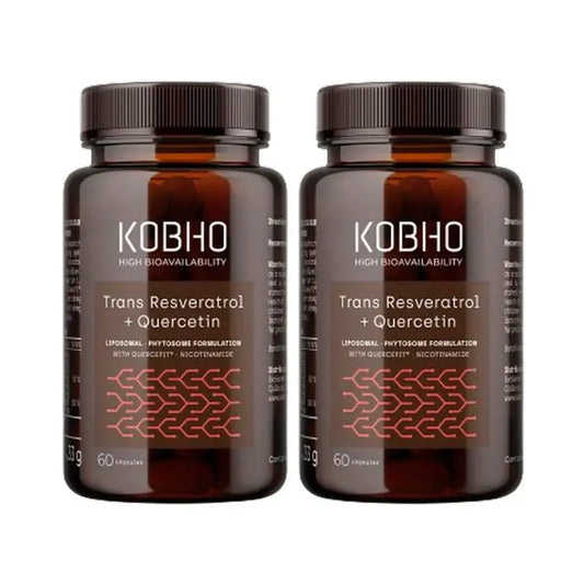 Kobho Labs Duplo Trans Resveratrol + Quercetin Ergänzung, 2 x 3 x 60 Kapseln
