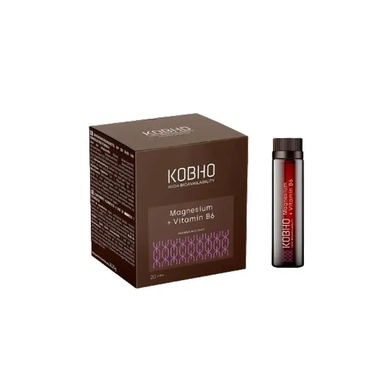Kobho Labs Supplement Magnesium + Vitamin B6, 20 Fläschchen