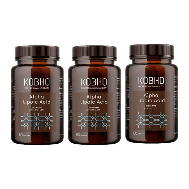 Kobho Labs Triplo Alpha-Liponsäure Ergänzung, 3 x 3 x 60 Kapseln