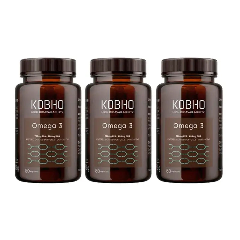 Kobho Labs Triplo Omega-3 Ergänzung, 3 x 60 Kapseln