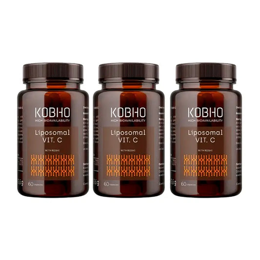 Kobho Labs Triplo Liposomales Vitamin C + Reishi Ergänzung, 3 x 60 Kapseln