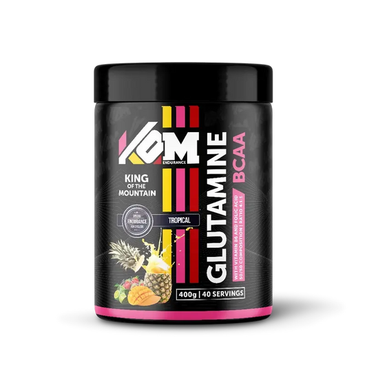 Kom Endurance Aminosäuren Sportnahrung, bcaa,s+Glutamin tropischer Geschmack 400g