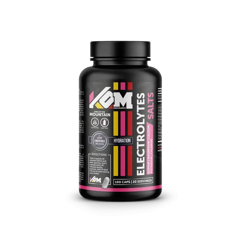 Kom Endurance Hydration Sports Nutrition, Flasche mit 100 Elektrolytkapseln
