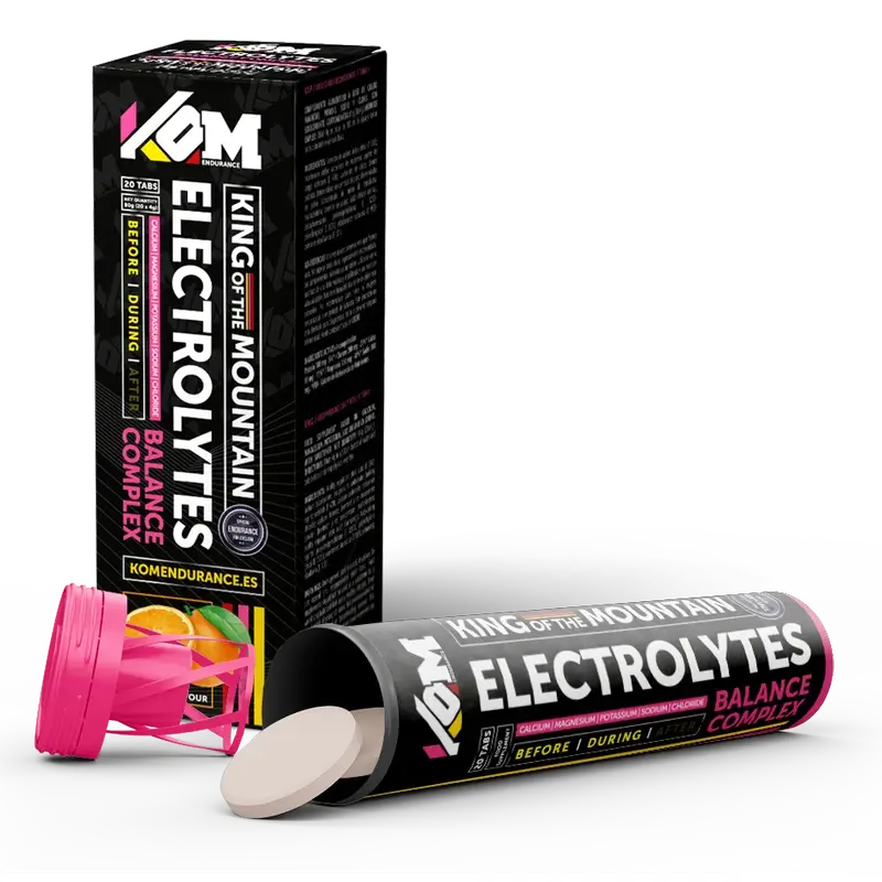 Kom Endurance Hydration Sports Nutrition , Röhrchen mit 20 Brausetabletten mit Orangengeschmack