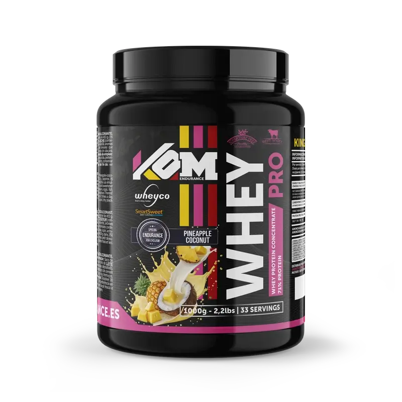Kom Endurance Proteins Sports Nutrition , 1kg Molkenprotein-Dose Ananas-Kokos-Geschmack